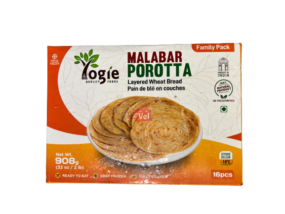 Yogie Malabar Porotta Family Pack 908g Frozen