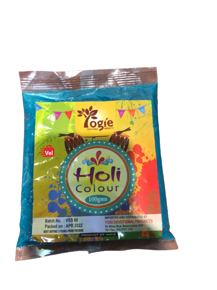 Yogie Teal Holi Colours 100G