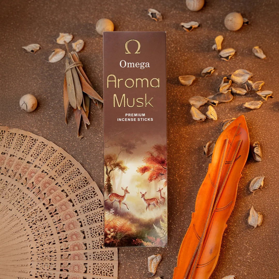 Omega Aroma Musk Incense Sticks 100G