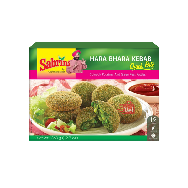 Sabrini Hara Bhara Kebab 360G Frozen