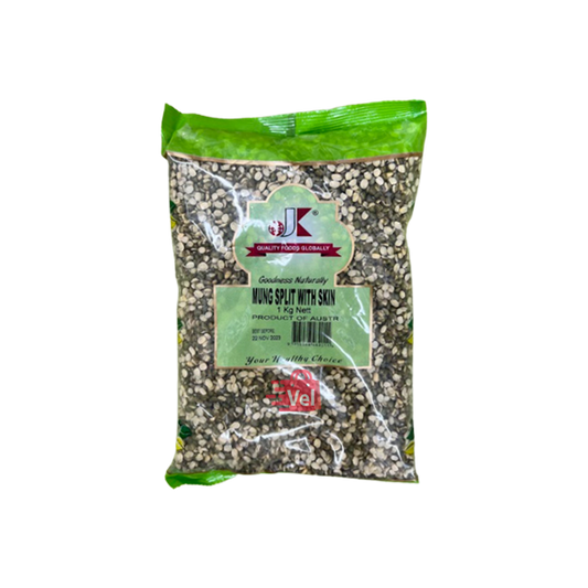 Jk Mung Beans Split With Skin 1kg