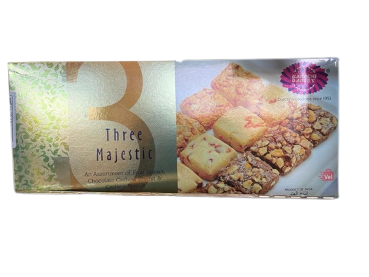 Karachi Three Majestic Fruit Chocolate Cashew Biscuit 600G