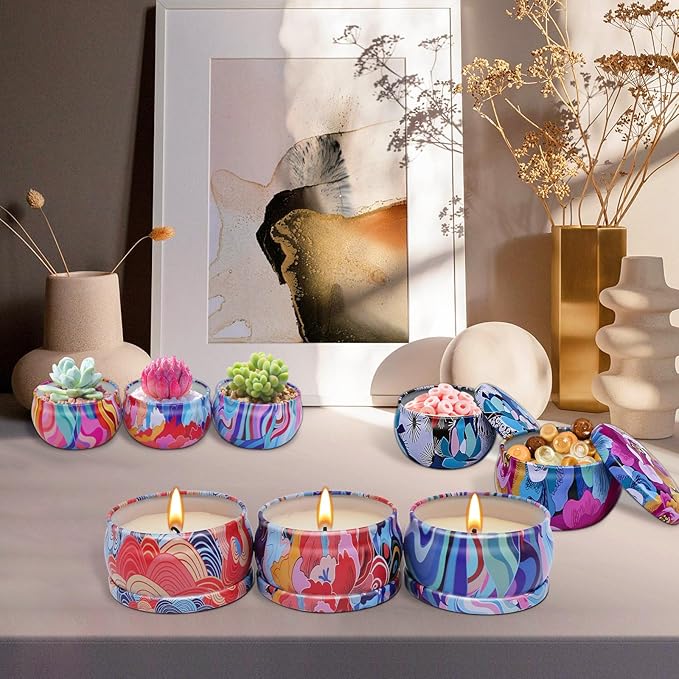 Diwali Scented Candle Gift Set – 9 Pack Candles in Festive (Vanilla, Jasmine, Strawberry, Gardenia, Mint, Rose, Lemon, Lavender & Rosemary)