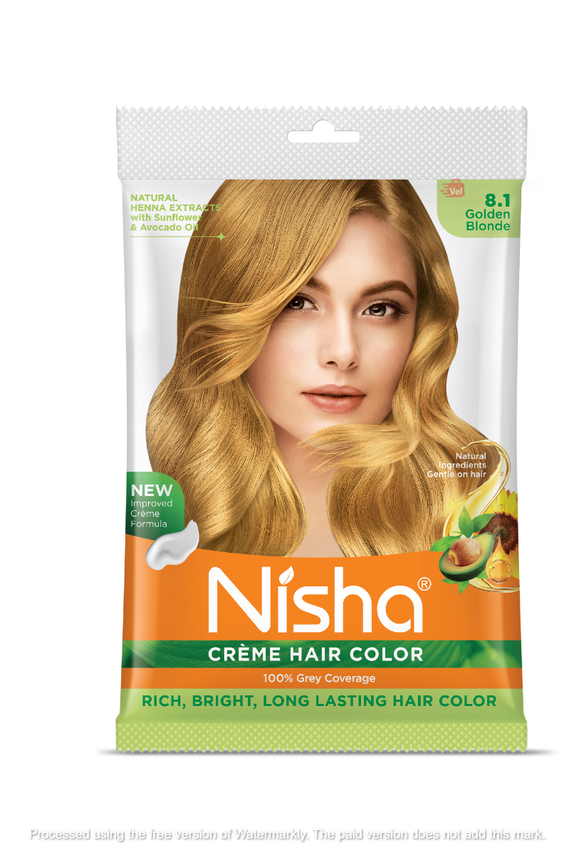 Nisha Creame Hair Colour Honey Blonde 30Ml