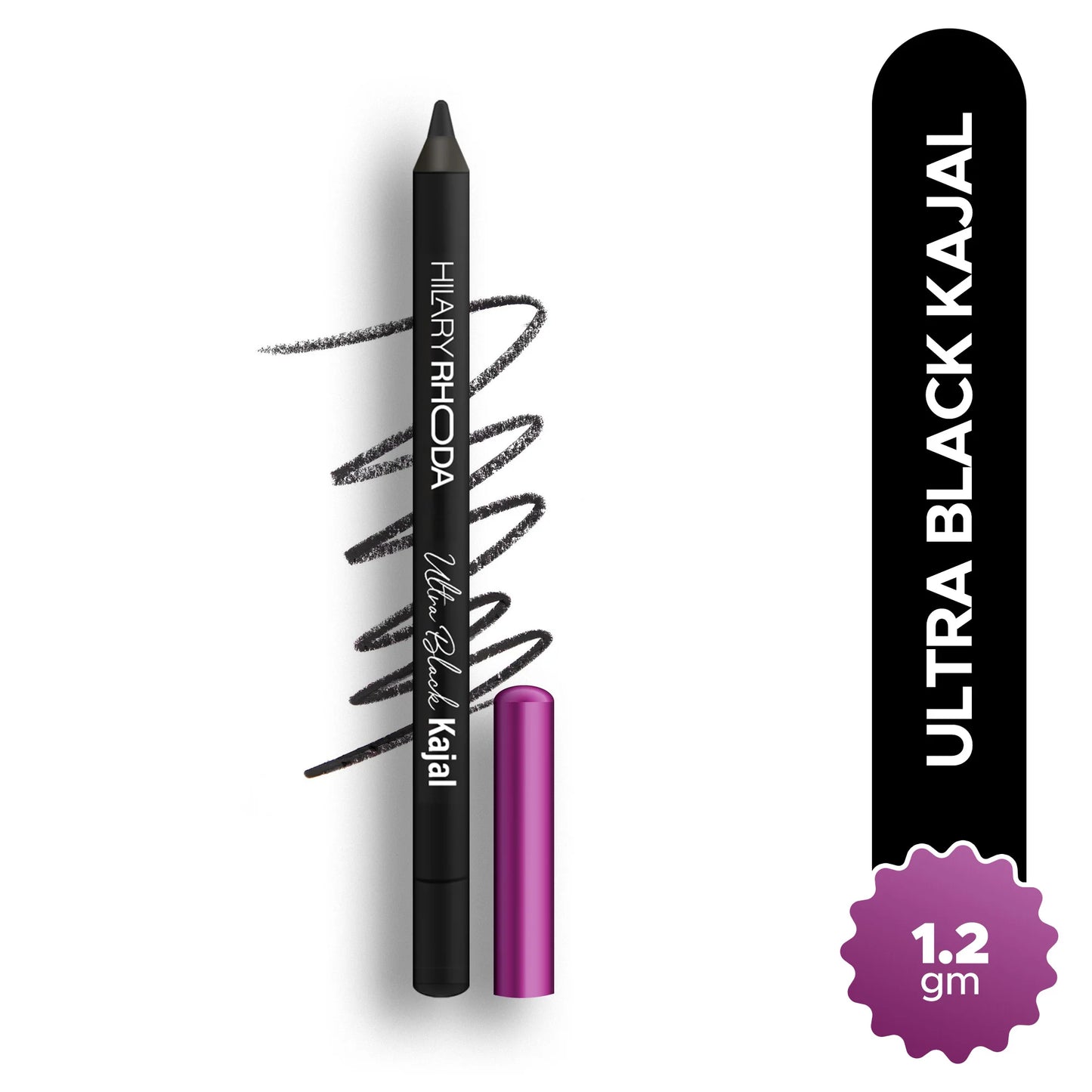 Hilary Rhoda Ultra Black Kajal 1.2g Waterproof Smudge Proof