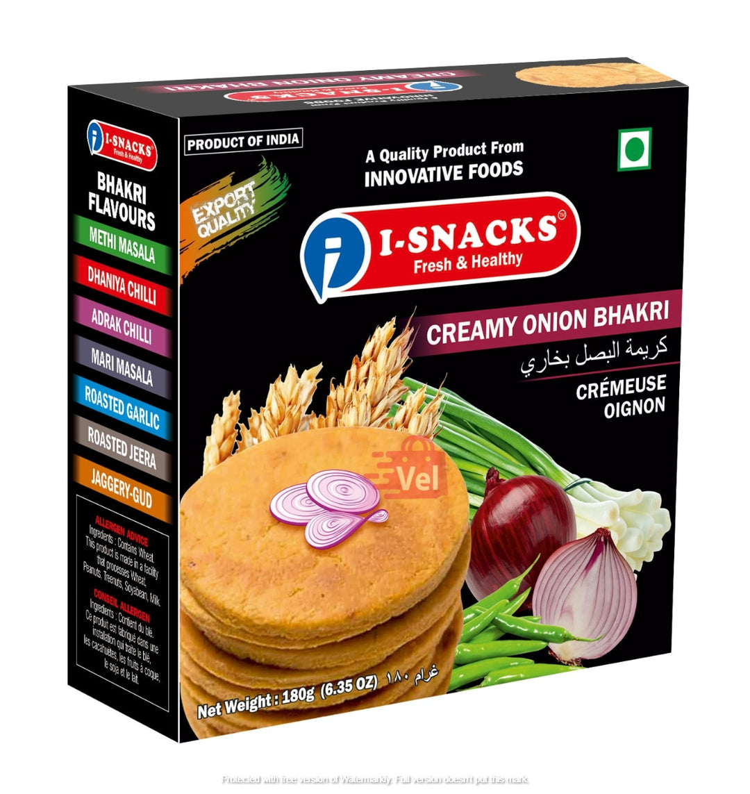 Isnacks Creamy Onion Bhakri 180G