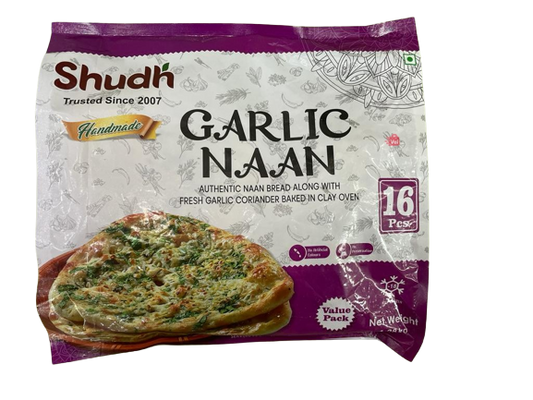 Shudh Garlic Naan Frozen 1.28Kg