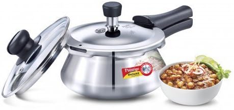 Prestige Deluxe Alpha Stainless Steel Pressure Handi With Glass Lid 1.5L