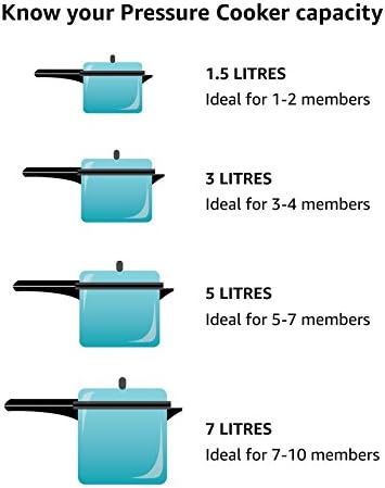Prestige Deluxe Plus Aluminium Mini Handi Pressure Cooker 3L (Polished)