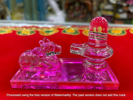 Glass Idol Nandhi Shivlingam