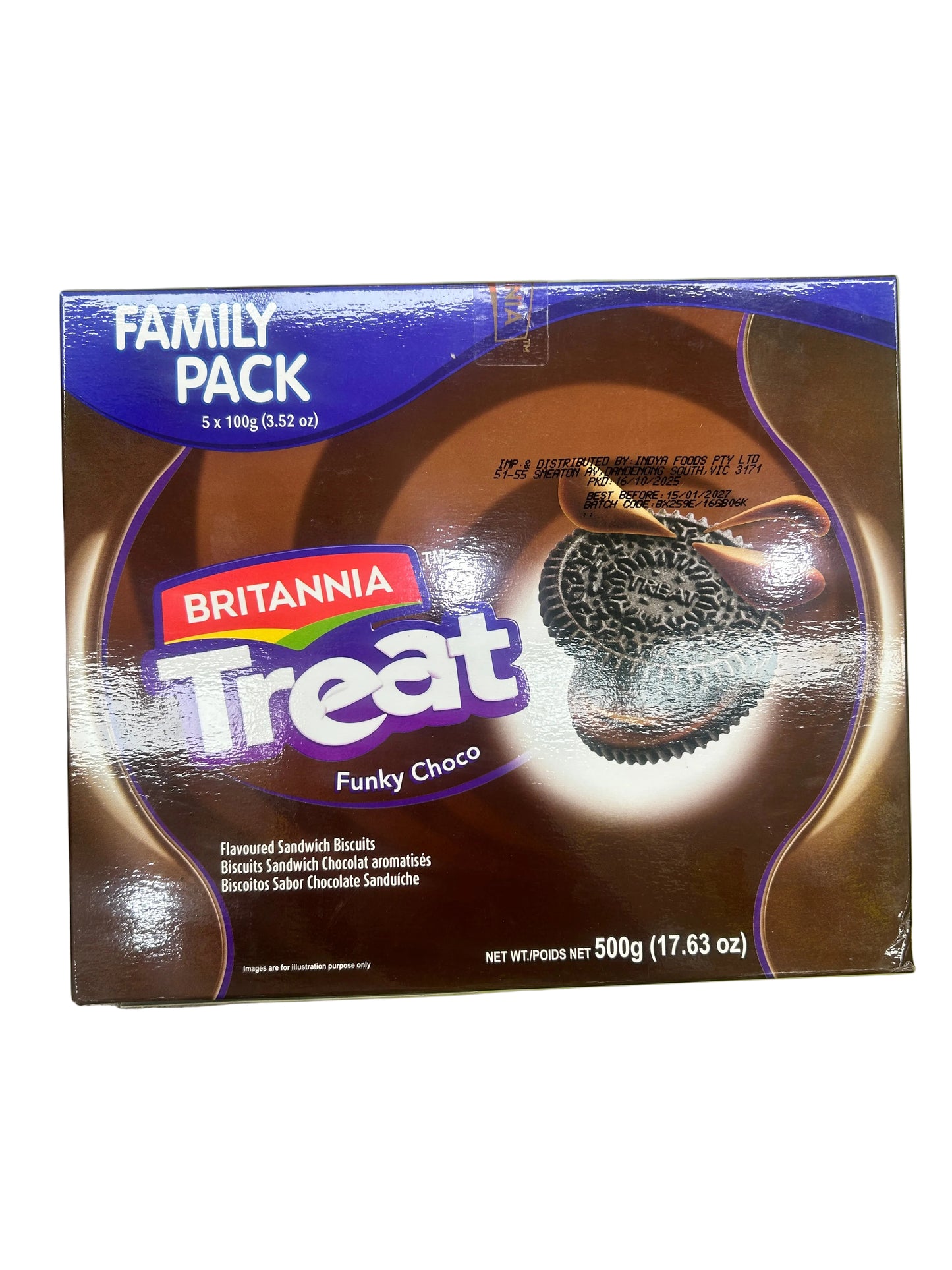 Britannia Treat Funky Choco Biscuits 500G