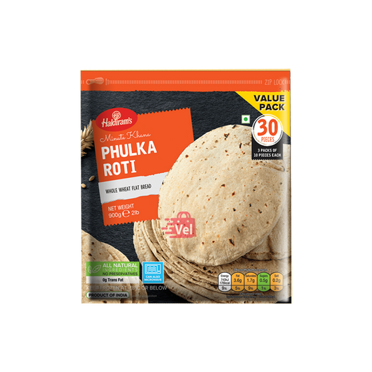 Haldirams Phulka Roti 30pcs 900G Frozen