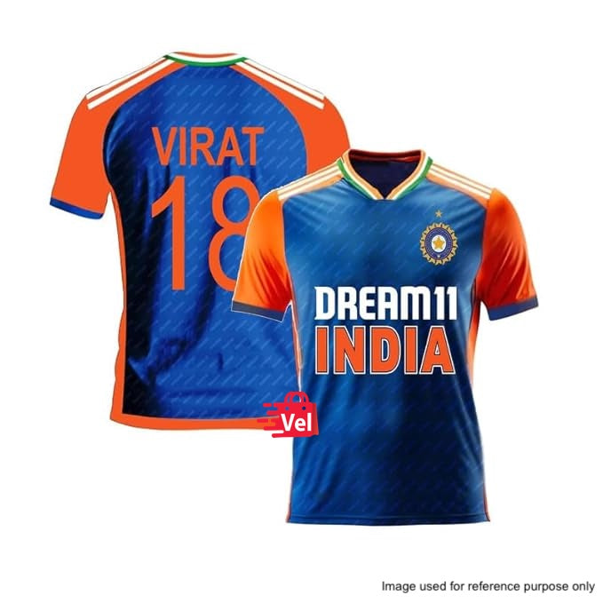 India T20 Jersey 2024 World Cup Virat Kohli 18 (colorless)
