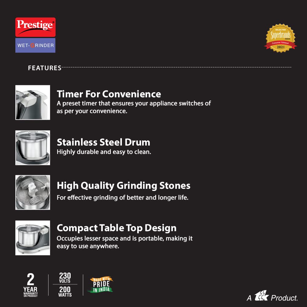 Prestige PWG 09 Wet Grinder 2 Litre