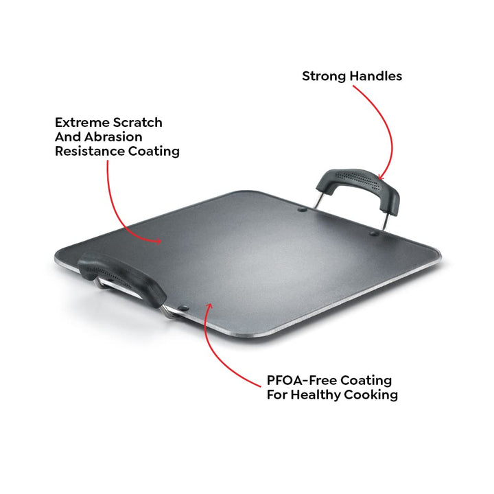 Prestige Omega Select Plus Aluminium Non-stick Square Tawa 30.5Cm