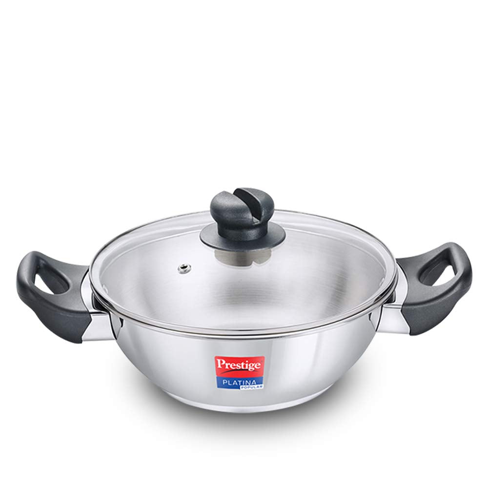 Prestige Platina Popular Stainless Steel Kadai 28Cm/4.6L