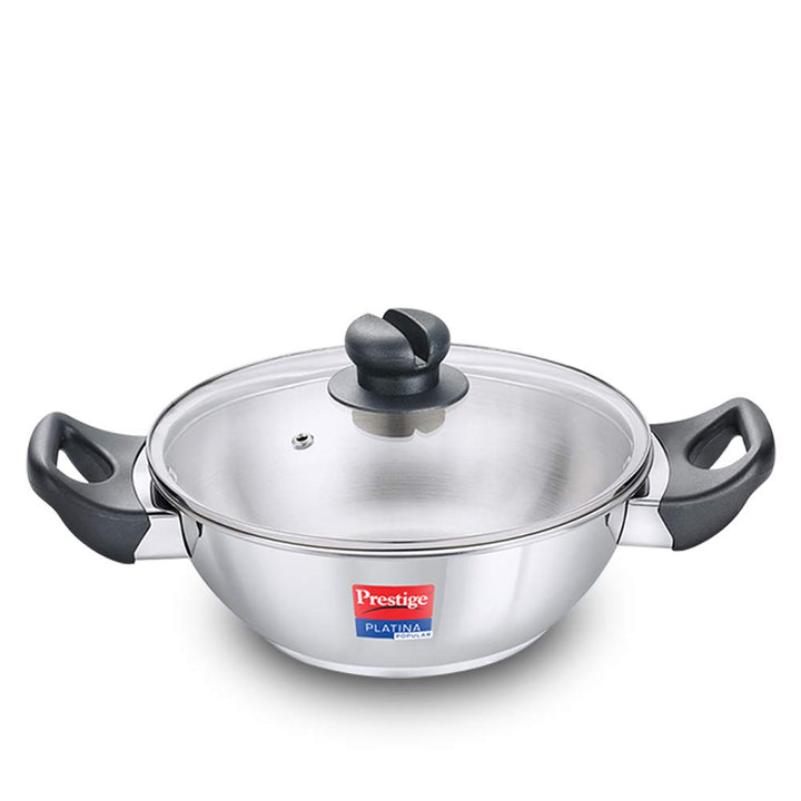 Prestige Platina Popular Stainless Steel Kadai 28Cm/4.6L