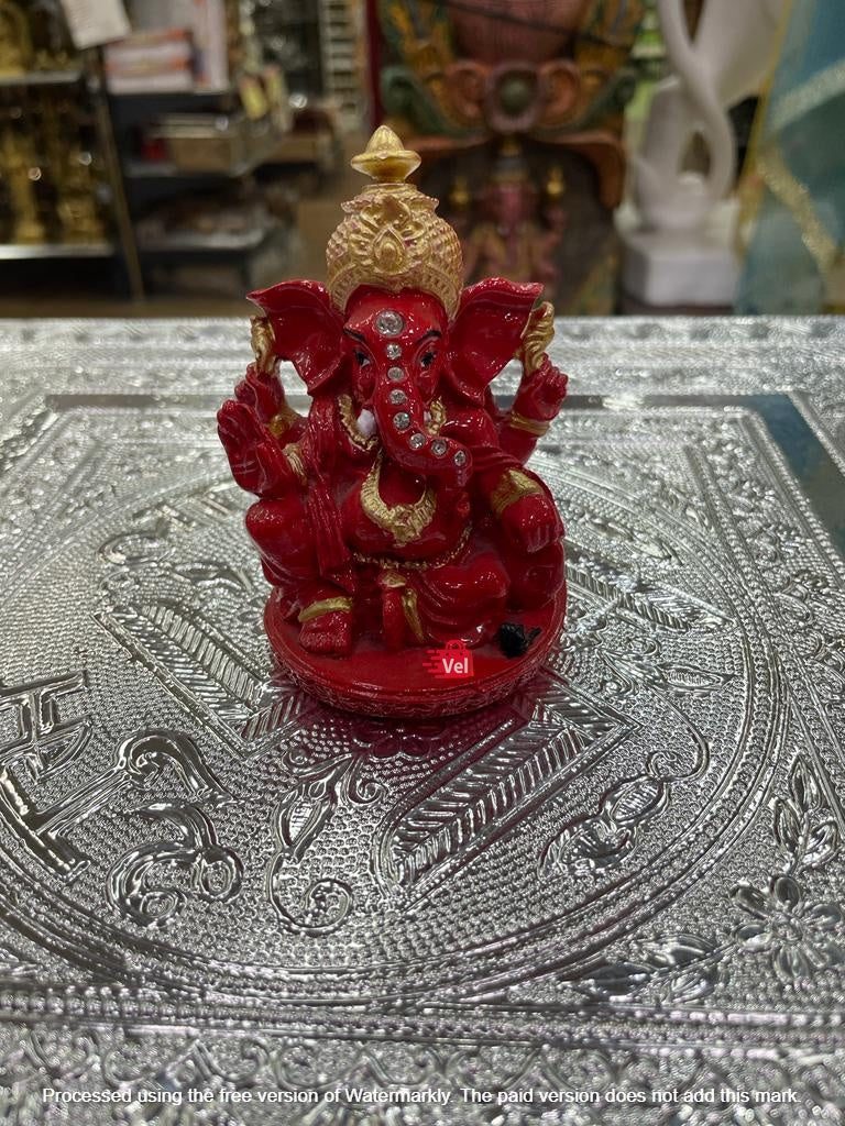 Car Dashboar Idol of God Ganesh red colour