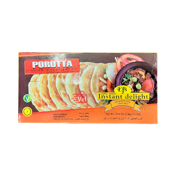 Instant Delight Porotta Indian Wheat Bread 2Kg Frozen