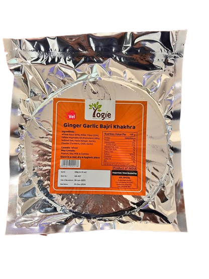 Yogie Ginger Garlic Bajri Khakhra 180g-Festival Sale