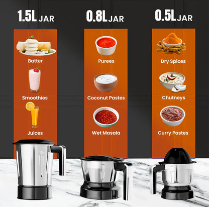 Ultra Choice Pro - 1000W Mixer Grinder