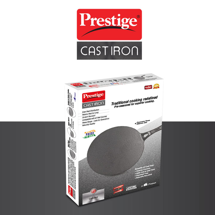 Prestige Cast Iron Cookware Concave Tawa 25Cm