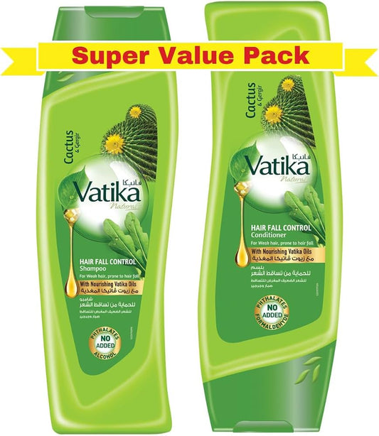 Vatika Cactus Pack Shampoo + Conditioner 400Ml Pack