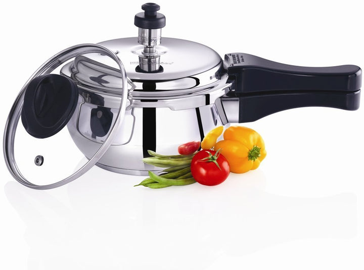 Premier Stainless Steel Pressure Cooker Handi With Glass 3L