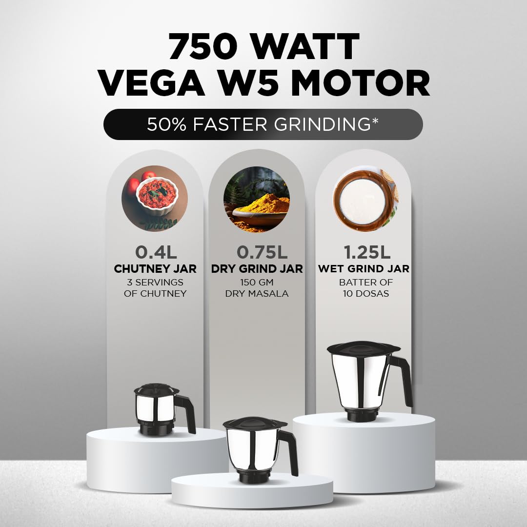 Preethi Prime - MG 286, 750W Mixer Grinder - Only One Per Customer