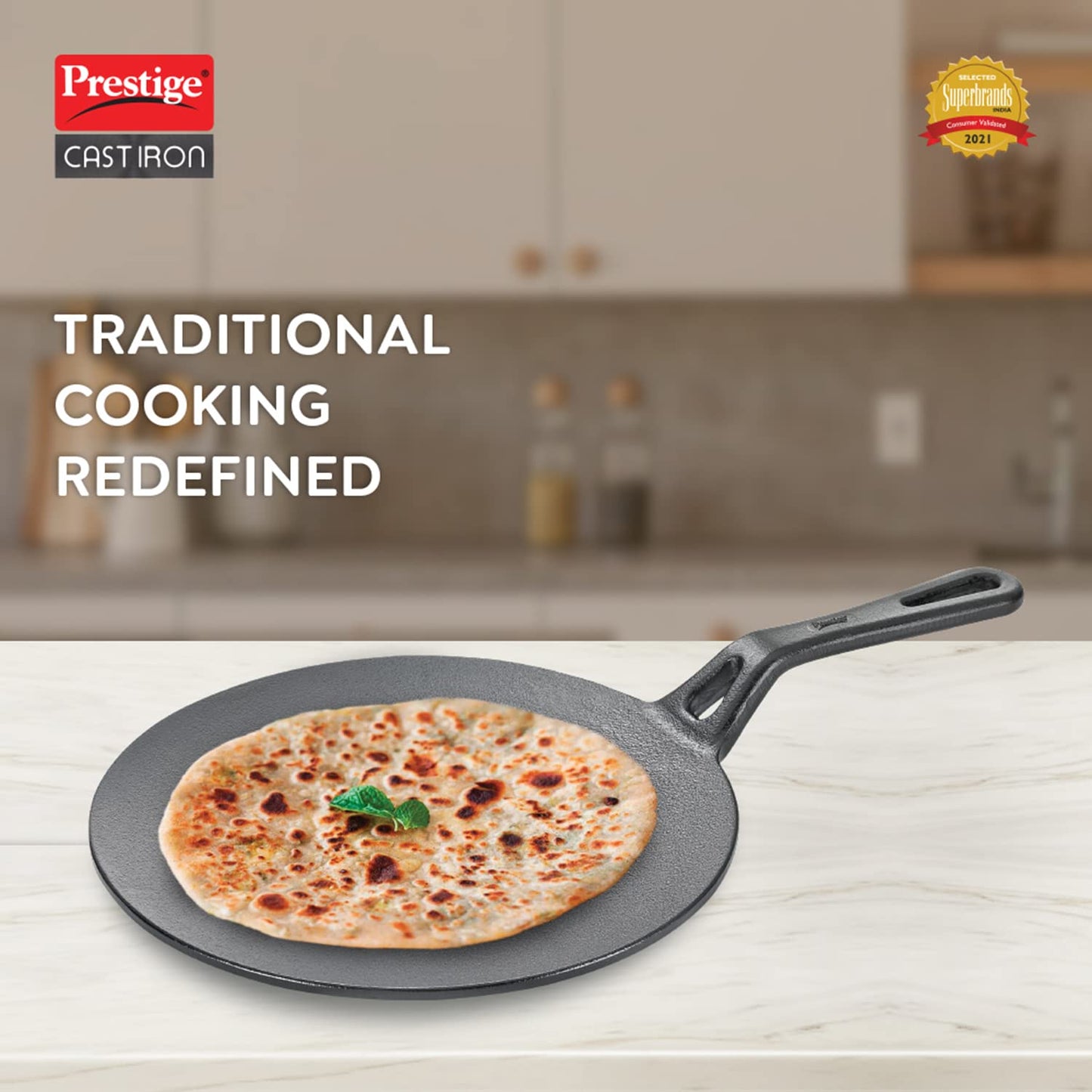 Prestige Cast Iron Cookware Concave Tawa 25Cm