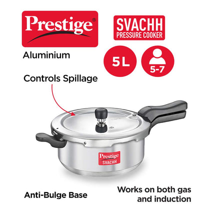 Prestige SVACHH Aluminium Senior Deep Pan Pressure Cooker 5 Litre