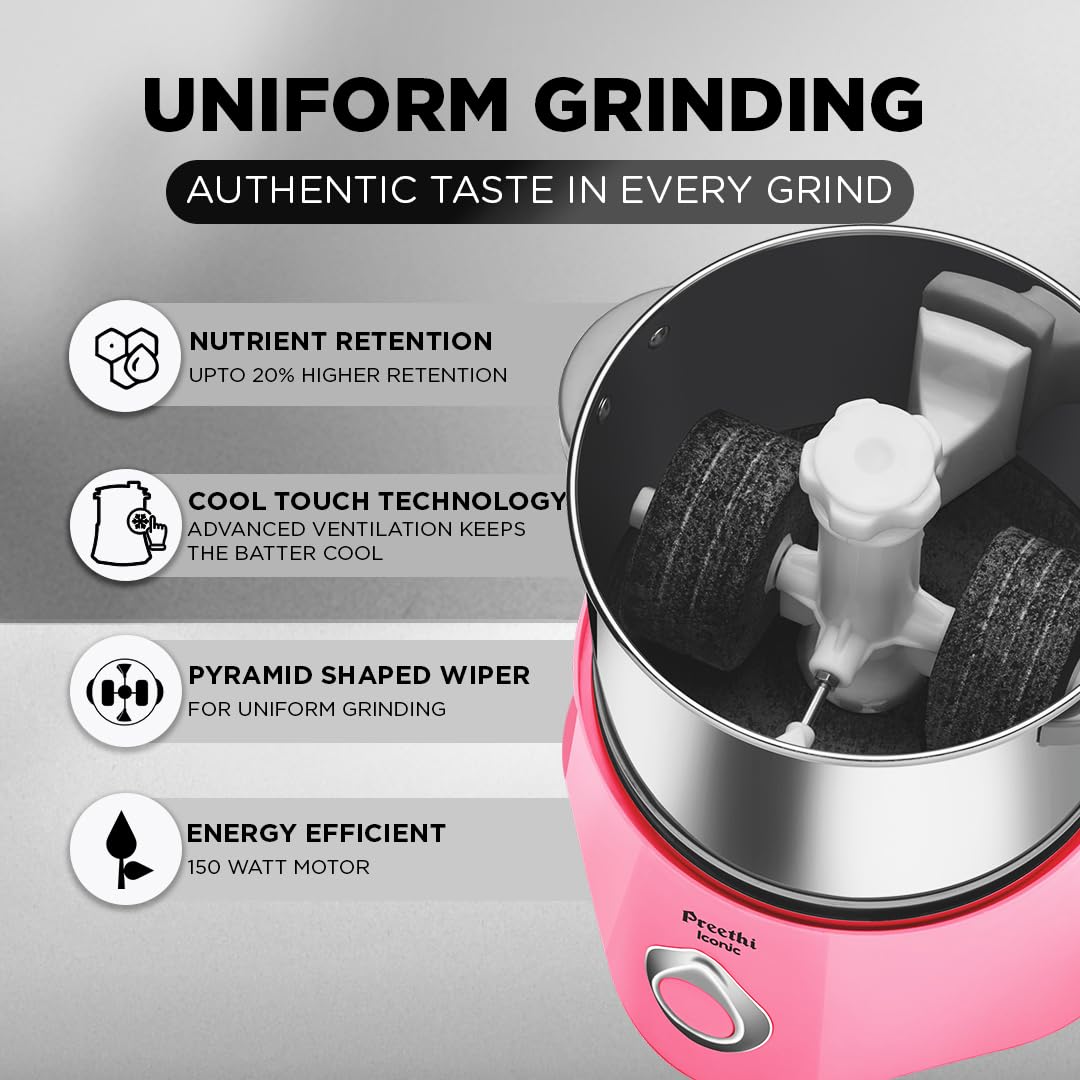 Preethi Iconic - WG 908, 2L Table Top Wet Grinder