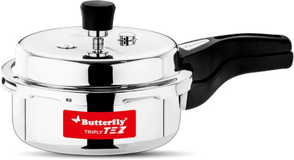 Butterfly Tez Triply Stainless Steel Pressure Cooker 2L