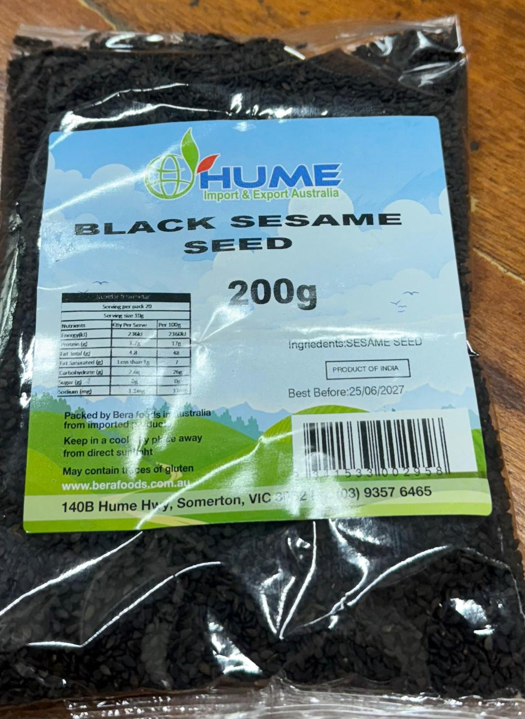 Hume Black Seasame Seed 200g