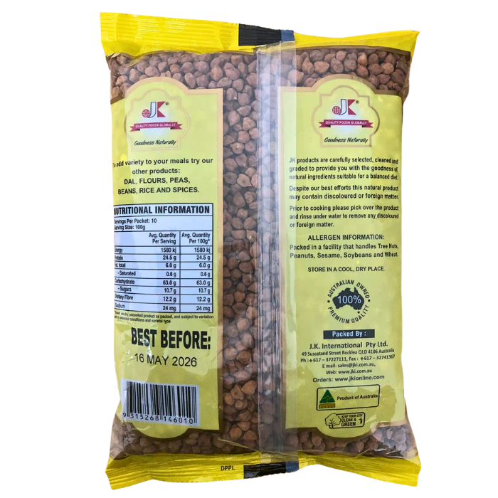 Jk Chick Peas Tyson 4Kg (Black Chana Tyson)