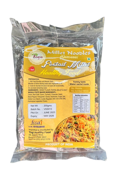 Yogie Thinai (Foxtail) Millet Noodles 200G