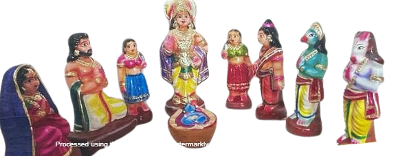 Krishnar Jananam Set/ Dasa Avataram Golu Set/ Ten Incarnations Navarathri Dolls/ Kolu dolls/ Dasavatara Golu Bommai/ Dhasavataram Navaratri Set/ Ten Avatars Golu Dolls/ Dasa Avatars Navarathri Set/ Navarathri golu dolls