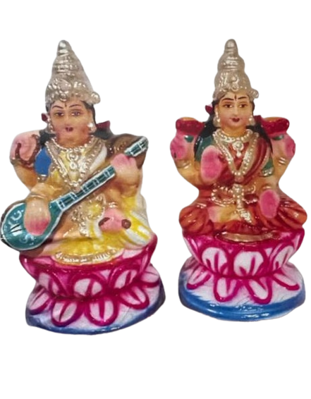 Laskshmi Saraswathi Set / Dasa Avataram Golu Set/ Ten Incarnations Navarathri Dolls/ Kolu dolls/ Dasavatara Golu Bommai/ Dhasavataram Navaratri Set/ Ten Avatars Golu Dolls/ Dasa Avatars Navarathri Set/ Navarathri golu dolls