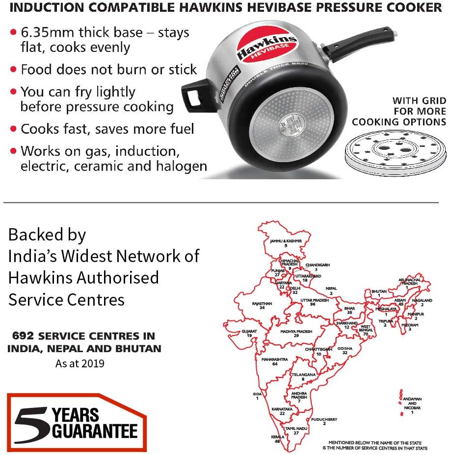 Hawkins Hevibase Pressure Cooker 6.5 Litre