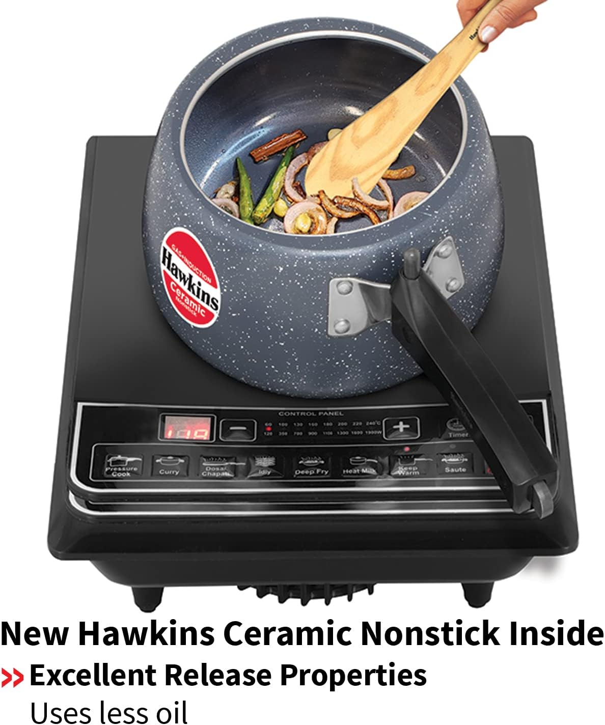 Hawkins Ceramic Nonstick Induction Compatible 3L