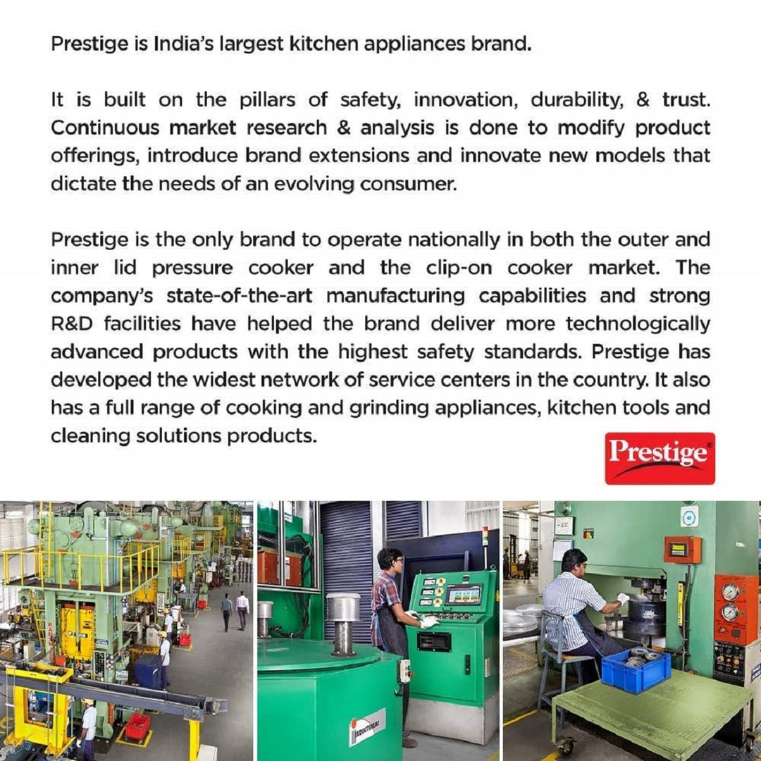 Prestige Tri Ply Splendor 20Cm Kadai With Glass Lid (1.6L)