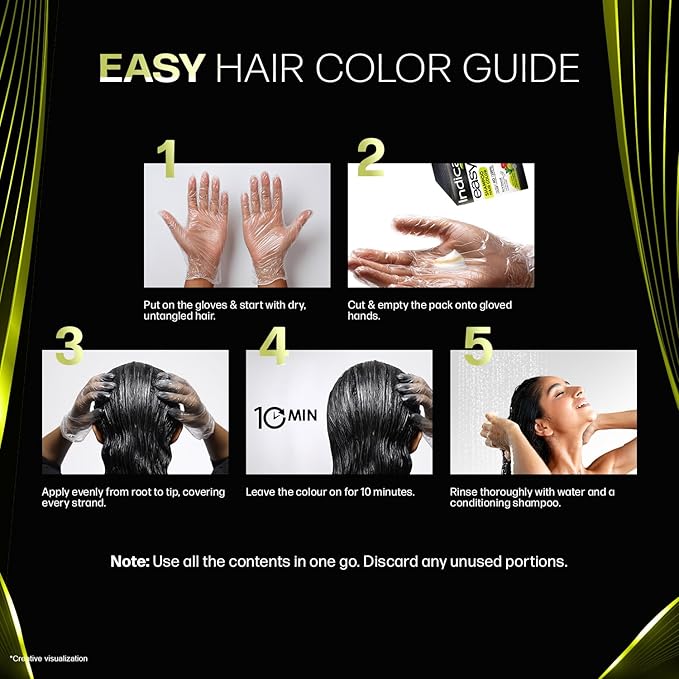 Indica Easy Shampoo In Hair Colour Natural Black 180Ml