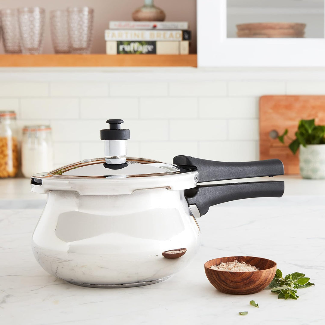 Prestige Deluxe Plus Aluminium Mini Handi Pressure Cooker 3L (Polished)