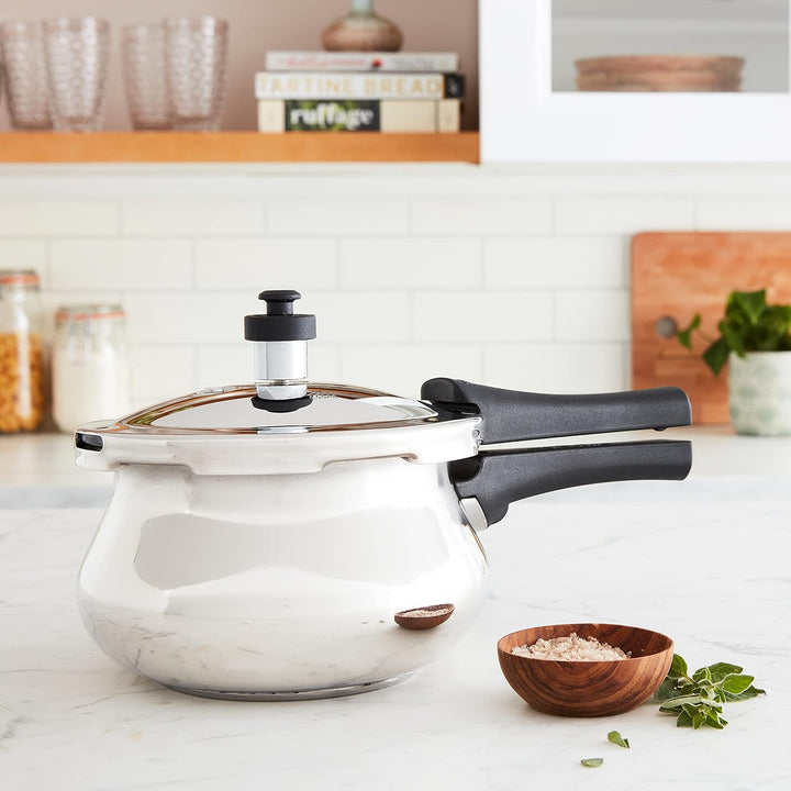 Prestige Deluxe Plus Aluminium Mini Handi Pressure Cooker 3L (Polished)