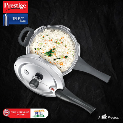 Prestige 3L Triply Svachh Handi Outerlid Pressure Cooker