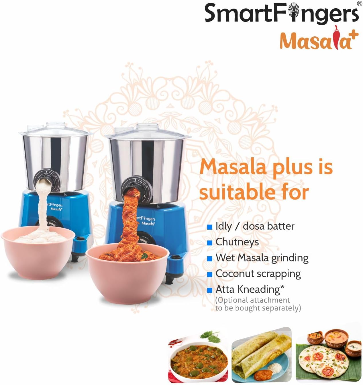 SmartFingers Masala Plus Table Top Masala Wet Grinder 230V 2L