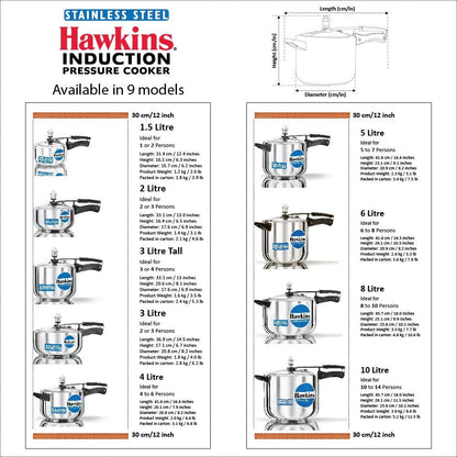 Hawkins Stainless Steel 2L Pressure Cooker