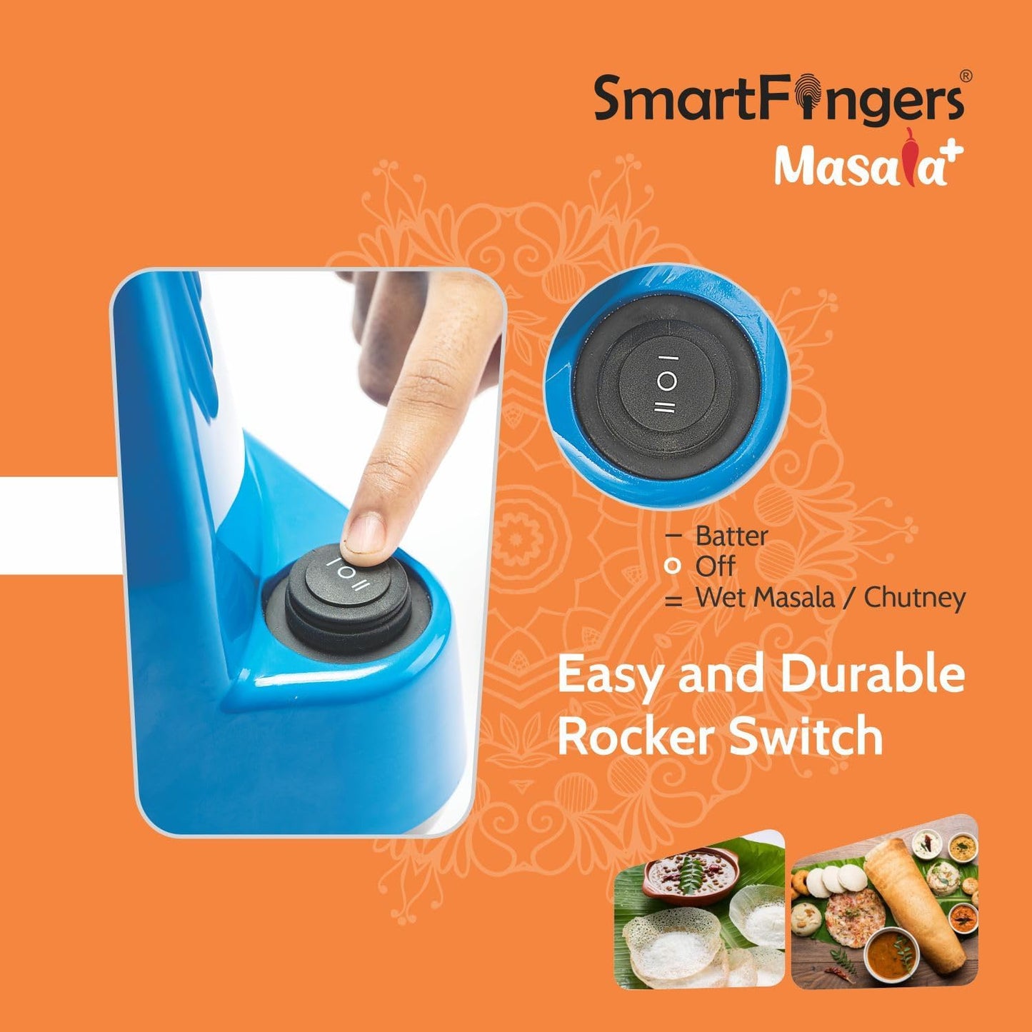 SmartFingers Masala Plus Table Top Masala Wet Grinder 230V 2L