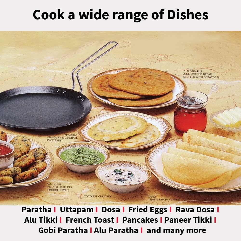 Futura Hard Anodised Flat Tava (Griddle) 26cm Diameter