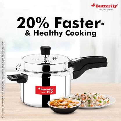 Butterfly Tez Triply Stainless Steel Pressure Cooker 5L